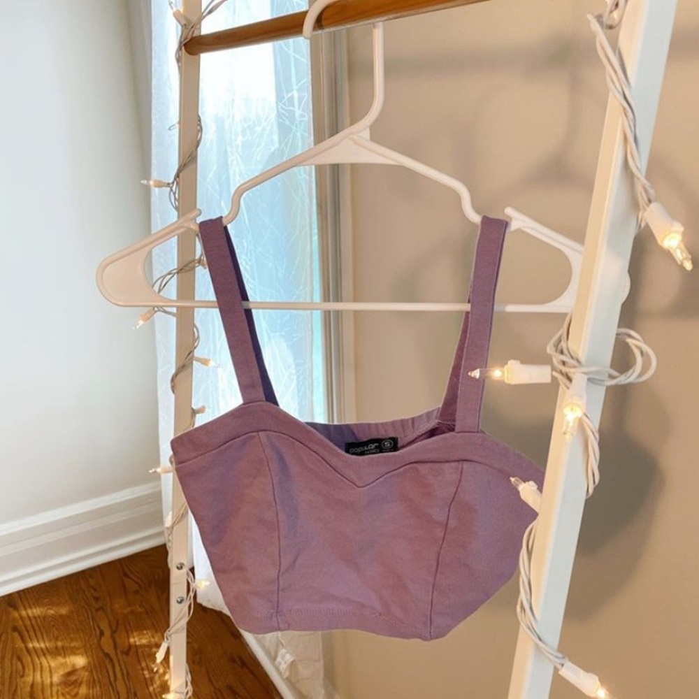 Purple crop top